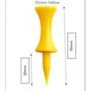 plastic castle golf tees 45mm yellow-graduated golf tees